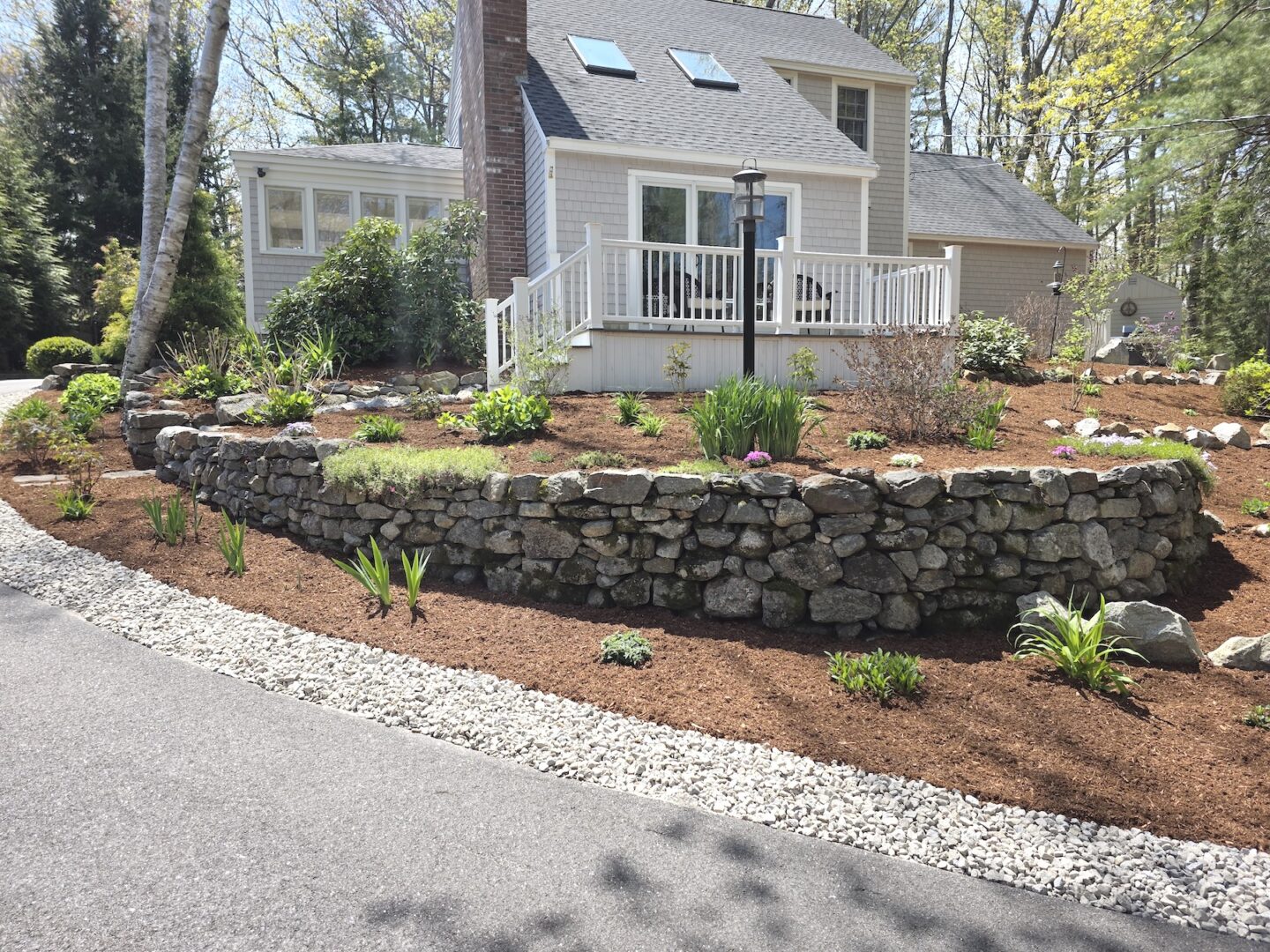landscape construction tree flower and shrub planting